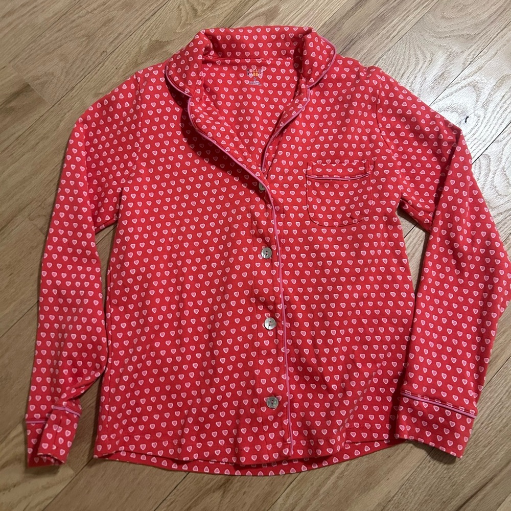 Roller Rabbit Heart Patterned Pajama Top